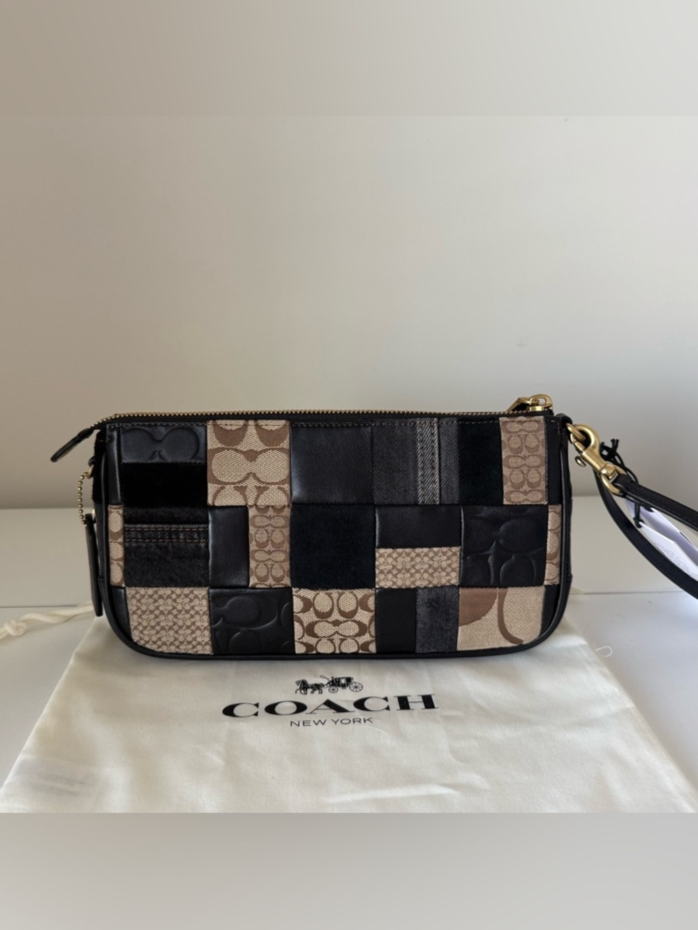 Coach Plaza Patchwork bag in Black Multi